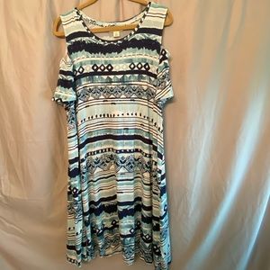 NWT Cold-Shoulder Swing Dress